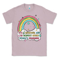 Lilac beautiful day to respect pronouns Classic Tee - MaliasSmallBusiness