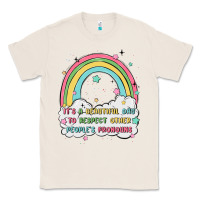 Natural beautiful day to respect pronouns Classic Tee - MaliasSmallBusiness