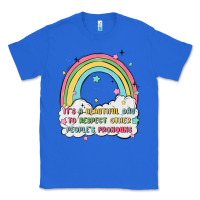 True Royal beautiful day to respect pronouns Classic Tee - MaliasSmallBusiness