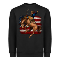 Black Bucking Bronco Heavyweight Sweatshirt - Jasminsmagicworld