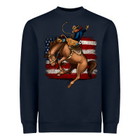 Navy Bucking Bronco Heavyweight Sweatshirt - Jasminsmagicworld