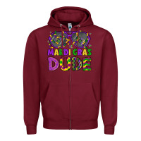 Burgundy mardi gras celebration design Zipper Hoodie - LillyAllenDesigns