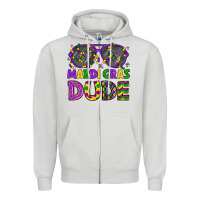 Dove Grey mardi gras celebration design Zipper Hoodie - LillyAllenDesigns