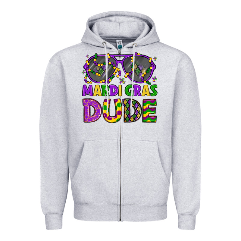 Mardi Gras Celebration Design Zipper Hoodie by LillyAllenDesigns | Teevron