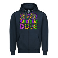 Navy mardi gras celebration design Zipper Hoodie - LillyAllenDesigns