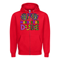 Red mardi gras celebration design Zipper Hoodie - LillyAllenDesigns