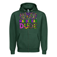 Sports Green mardi gras celebration design Zipper Hoodie - LillyAllenDesigns