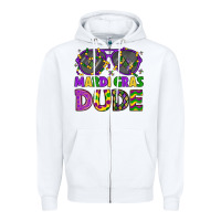 White mardi gras celebration design Zipper Hoodie - LillyAllenDesigns