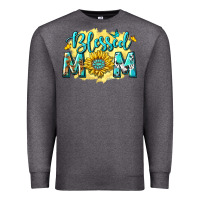 Charcoal Heather Blessed Mom with Sunflowers Premium Sweatshirt - texasbilliewilder