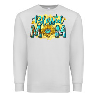 Dove Grey Blessed Mom with Sunflowers Premium Sweatshirt - texasbilliewilder