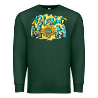 Sports Green Blessed Mom with Sunflowers Premium Sweatshirt - texasbilliewilder