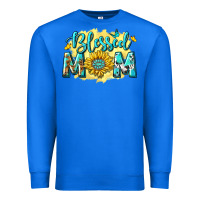 True Royal Blessed Mom with Sunflowers Premium Sweatshirt - texasbilliewilder