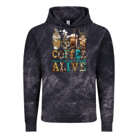 Cloud Black coffee makes me feel alive skeleton coffee cups Vintage Hoodie - Jasminsmagicworld