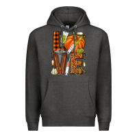 Charcoal Heather Fall Nurse love Premium Hoodie - NancyCooperArtShop