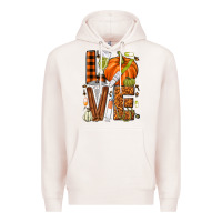 Pale Pink Fall Nurse love Premium Hoodie - NancyCooperArtShop