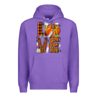 Purple Fall Nurse love Premium Hoodie - NancyCooperArtShop
