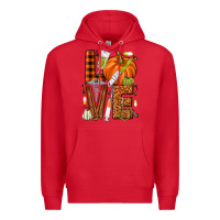 Red Fall Nurse love Premium Hoodie - NancyCooperArtShop