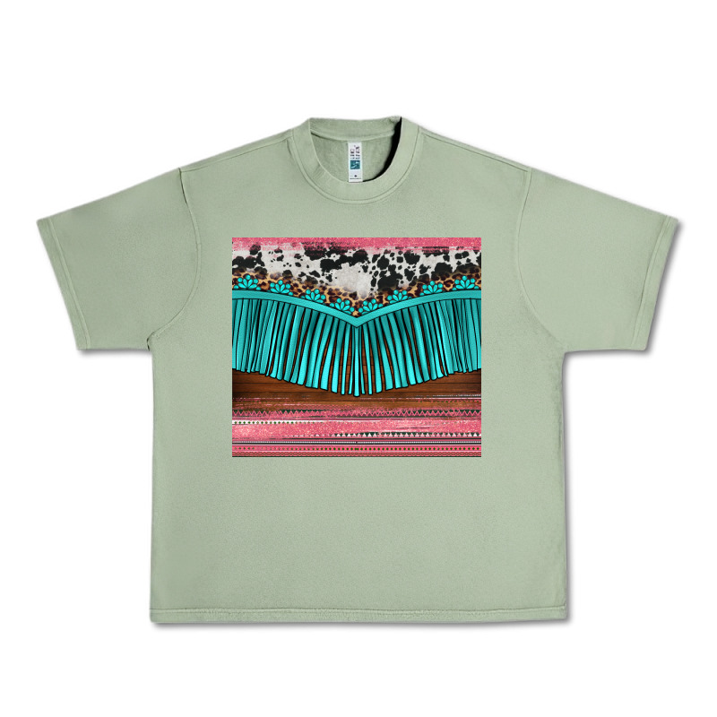 Western Fringe Cowhide Leopard Urban Heavy Tee by BarkalooDesign | Teevron