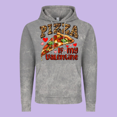 Pizza Is My Valentine Vintage Hoodie Designed By Adodesignshop