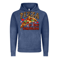 Vintage Denim pizza is my valentine Vintage Hoodie - AdoDesignShop