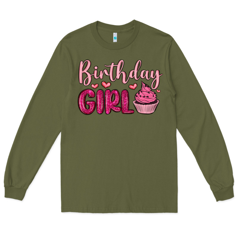 Birthday Girl Cupcake Long Sleeve Tee by MaliasSmallBusiness | Teevron