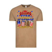 Vintage Coffee getting star spangled hammered Vintage Tee - NancyCooperArtShop
