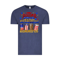 Vintage Denim getting star spangled hammered Vintage Tee - NancyCooperArtShop