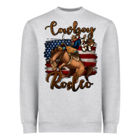 Cowboy Up Rodeo Bucking Bronco Heavyweight Sweatshirt | Teevron