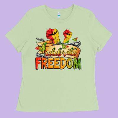 Celebrate Freedom Ladies Tee Designed By Zillion Design Studio