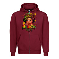 Burgundy empowering black heritage Zipper Hoodie - LillyAllenDesigns