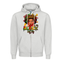 Dove Grey empowering black heritage Zipper Hoodie - LillyAllenDesigns