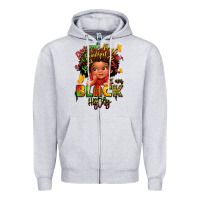 Heather Grey empowering black heritage Zipper Hoodie - LillyAllenDesigns
