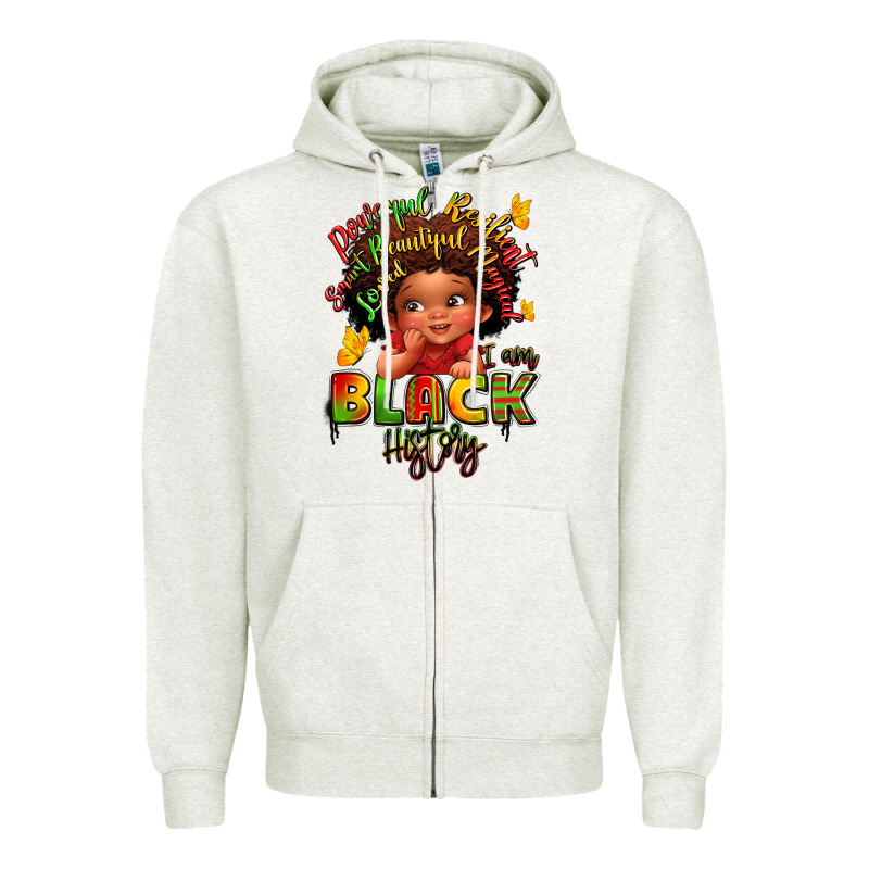 Empowering Black Heritage Zipper Hoodie by LillyAllenDesigns | Teevron
