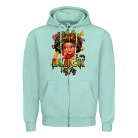 Seafoam empowering black heritage Zipper Hoodie - LillyAllenDesigns