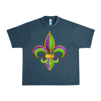 Midnight Navy mardi gras fleur de lis leopard Urban Heavy Tee - Jasminsmagicworld