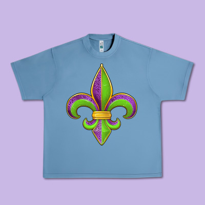 Mardi Gras Fleur De Lis Leopard Urban Heavy Tee Designed By Jasminsmagicworld