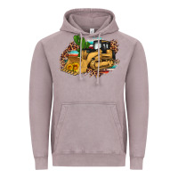Vintage Zinc bulldozer leopard cactus sunflower Vintage Hoodie - Artiststas