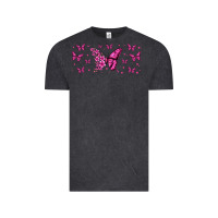 Vintage Black floral breast cancer butterfly Vintage Tee - Jasminsmagicworld