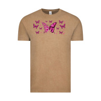 Vintage Coffee floral breast cancer butterfly Vintage Tee - Jasminsmagicworld