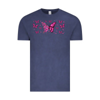 Vintage Denim floral breast cancer butterfly Vintage Tee - Jasminsmagicworld