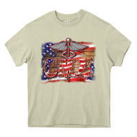 Mossy patriotic nurse certified medical assistant medilcal symbol background Heavy Core Tee - BarkalooDesign