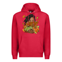 Cardinal Fall with black girl Premium Hoodie - NancyCooperArtShop