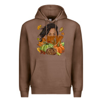 Chestnut Fall with black girl Premium Hoodie - NancyCooperArtShop