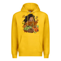 Lemon Fall with black girl Premium Hoodie - NancyCooperArtShop