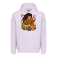 Lilac Fall with black girl Premium Hoodie - NancyCooperArtShop