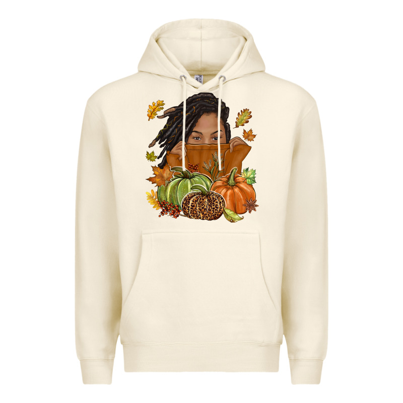 Fall With Black Girl Premium Hoodie by NancyCooperArtShop | Teevron