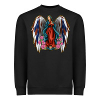 Black Angel Wing Lady of Guadalupe 4th of July Heavyweight Sweatshirt - Jasminsmagicworld