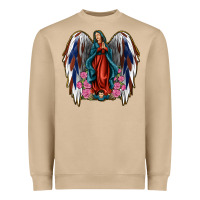 Mushroom Angel Wing Lady of Guadalupe 4th of July Heavyweight Sweatshirt - Jasminsmagicworld
