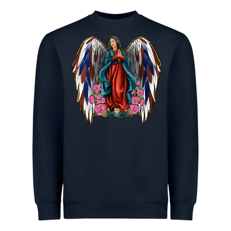 Angel Wing Lady Of Guadalupe 4th Of July Heavyweight Sweatshirt by Jasminsmagicworld | Teevron