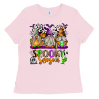 Bubblegum Pink Spooky Season Gnomes Ladies Tee - texasbilliewilder